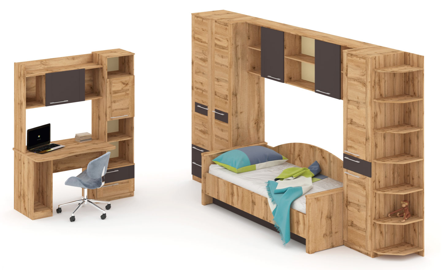 Мебель для молодёжной комнаты TIARA - композиция 2