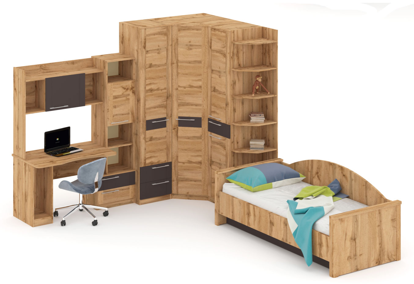 Мебель для молодёжной комнаты TIARA - композиция 3
